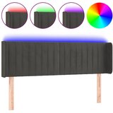 Maison Chic led posteljno vzglavje - vzglavna omarica - nočna omarica temno sivo 147x16x78/88 cm žamet, (21710305) Cene