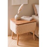 Hanah home noćni ormarić Puf02Peka02, bež / prirodno drvo Cene
