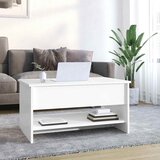 Stolić za kavu sjajni bijeli 80x50x40 cm konstruirano drvo | Eponuda.ba