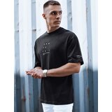 DStreet T-shirt męski z nadrukiem czarny | ePonuda.com