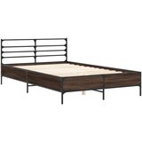  Okvir za krevet smeđi hrast 140x190cm konstruirano drvo i metal | shoptok.hr
