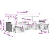  Setovi sofa 6 pcs Prirodna i svjetlosiva Čvrsto drvo akacije | shoptok.hr