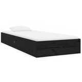 Furnova Posteljni okvir črn iz trdnega lesa 75x190 cm, (21941289) | Shoptok.si