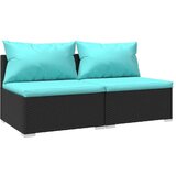  2-dijelna vrtna garnitura od poliratana s jastucima crna | shoptok.hr
