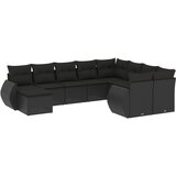  The Living Store Vrtna sedežna garnitura 10-delna z blazinami črn poli ratan - Vrtna Sedežna Garniture, (21451221) | Shoptok.si