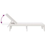  Ležalnik bel 186x60x29 cm PP | Shoptok.si