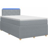  Boxspring krevet s madracem Svjetlosiva 120 x 190 cm Tkanina | shoptok.hr