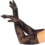 Leg Avenue Opera Length Floral Net Gloves 2033 Black