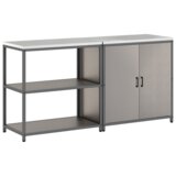  Kuhinjski set za pohranu s policom s pohranom s vratima Podesiva 2 pcs Rđa 180 x 50 x 92 cm | shoptok.hr