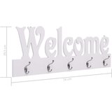 vidaXL zidna vješalica za kapute welcome bijela 74 x 29,5 cm | shoptok.hr