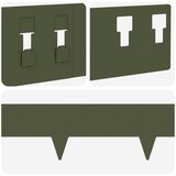  Ograda oko Travnjaka 30 pcs 100 x 12 cm Čelik Maslinastozelena | shoptok.hr