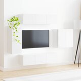  Set zidnog ormarića za TV Zidne 6 pcs Visoki sjaj bijela | Eponuda.ba