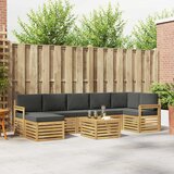  Set vanjskih sofa 8 kom. Bijela i antracit Poliester | shoptok.hr