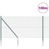 vidaXL varjena žična ograja z 13 konicami, zelena 1x100 m, jeklo | Shoptok.si