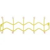 žuta metalna zidna vješalica 61 cm zig zag –