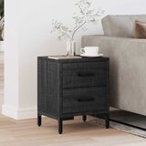  Noćni ormarići 2 kom crni 36 x 30 x 45 cm od masivne borovine | Eponuda.com