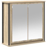 Maison Chic Kopalniška stenska omarica - Kopalniške omarica z ogledalom sonoma hrast 60x21x60 cm iu1055, (22064002) | Shoptok.si