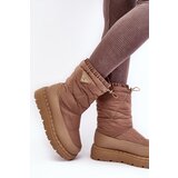 Boto Women's snow boots on thick sole in dark beige Lureta | shoptok.hr