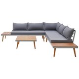 Bessagi Garden lounge garnitura lanciano, les akacije, siva, železo | Shoptok.si