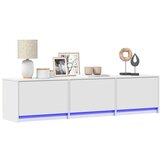 TV ormarić s LED svjetlima bijeli 165 x 34 x 40 cm drveni | shoptok.hr