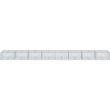 vidaXL Gabionska košara s poklopcem 800x100x50 cm pocinčano željezo | shoptok.hr