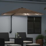  Vrtni suncobran 248 x 248 x 148 cm Poliester i čelik Sivo-smeđa | shoptok.hr
