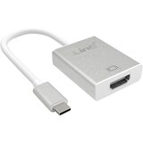 LINQ kabel USB tipa C v HDMI 4K, ženski video adapter, 15 cm srebrne barve, (20524236) Cene