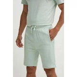 Hugo Bombažne kratke hlače zelena barva, 50520492