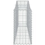  Obokana gabionska košara 8 kosov 200x30x60/80cm cinkano železo, (20758496) | Shoptok.si