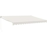 vidaXL Zložljiva tenda krem 4x3 m blago in aluminij | Shoptok.si