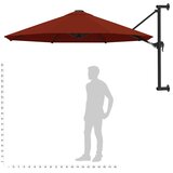 Zidni suncobran s metalnom šipkom 300 cm boja cigle | shoptok.hr