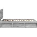  Krevetna konstrukcija s uzglavljem Siva Sonoma 75 x 190 cm | shoptok.hr