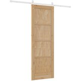  Klizna vrata Prirodna i bijela 73,5 x 211 cm Masivna borovina | shoptok.hr