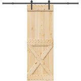 vidaXL Klizna vrata s priborom za montažu 80 x 210 cm masivna borovina | shoptok.hr