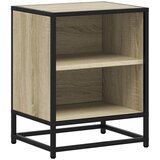 Maison Chic Nočna omarica - Nočna miza sonoma hrast 40x31x50 cm inž. les in kovina, (21689452) | Shoptok.si