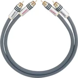 cinch avdio priključni kabel [2x moški cinch konektor - 2x moški cinch konektor] 1.00 m antracitna pozlačeni konektorji NF 14 MASTER, (20431588)