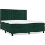  Krevet s oprugama i madracem tamnozeleni 180x200 cm baršunasti | shoptok.hr