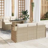  Sjedeća garnitura za vrt 6 kom. Svijetlo Poli Ratan 176 x 179 x 85 cm | shoptok.hr
