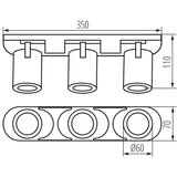 Kanlux 38966 - Spot svetiljka LAURIN 3xGU10/10W/230V mesing/bela | Eponuda.com