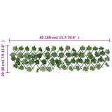  Proširiva rešetka od lažnog lišća grožđa zelena 180x20 cm | shoptok.hr