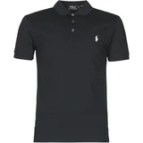 Polo Ralph Lauren Polo majice kratki rokavi POLO CINTRE SLIM FIT EN COTON STRETCH MESH LOGO PONY PLAYER Črna