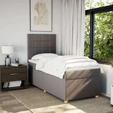  Krevet s oprugama i madracem smeđesivi 90x190 cm od tkanine | shoptok.hr