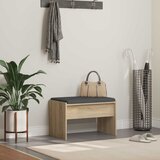  Klupa za hodnik s jastukom Sonoma hrast 63 x 38 x 40 cm | shoptok.hr