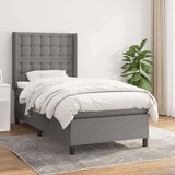  Box spring postelja z vzmetnico temno siva 80x200 cm blago, (20902293) Cene