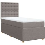 vidaXL Krevet s oprugama i madracem smeđesivi 80x200 cm od tkanine | shoptok.hr