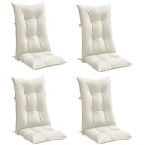  Jastuci za stolice 4 kom prošarano krem 120x50x7 cm tkanina | Eponuda.com
