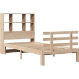 vidaXL Krevet s regalom za knjige bez madraca 100x200 cm borovina | shoptok.hr