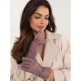 Fashionhunters Purple women's gloves with buttons