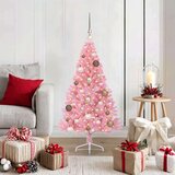 vidaXL Umjetna preddekorirana božićna jelka Roza 120 cm PVC | Shoptok.si
