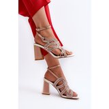S. BARSKI Women's Embellished Sandals with Stiletto Heel D&A | shoptok.hr